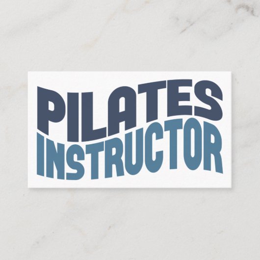 Pilates Instructor Business Cards Visitenkarte (Vorderseite)