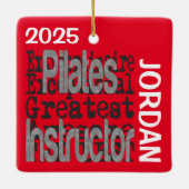 Pilates Instructor Extraordinaire CUSTOM Keramikornament (Rückseite)