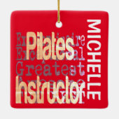 Pilates Instructor Extraordinaire CUSTOM Keramikornament (Rückseite)