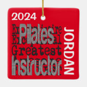 Pilates Instructor Extraordinaire CUSTOM Keramikornament (Rückseite)