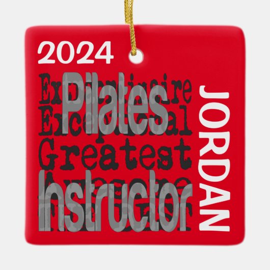 Pilates Instructor Extraordinaire CUSTOM Keramikornament (Vorderseite)