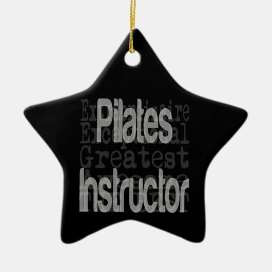 Pilates Instructor Extraordinator Keramik Ornament (Vorne)