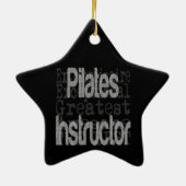 Pilates Instructor Extraordinator Keramik Ornament (Hinten)