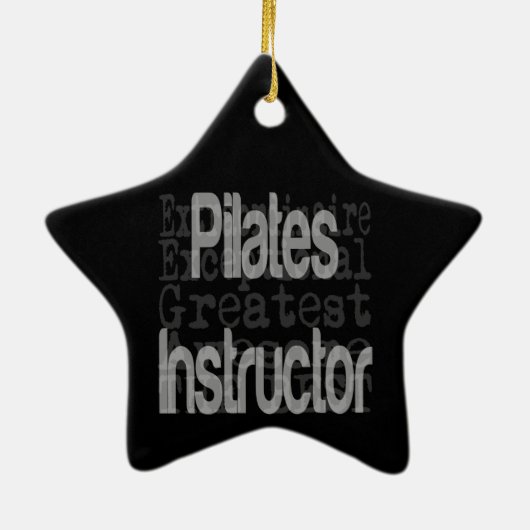Pilates Instructor Extraordinator Keramik Ornament (Hinten)