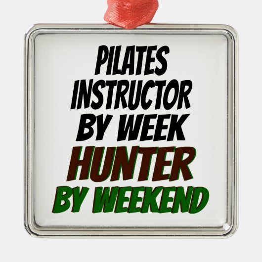 Pilates Instructor Hunter Ornament Aus Metall (Vorne)