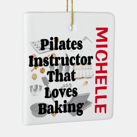 Pilates Instructor Lieben backen CUSTOM Keramikornament (Rechts)