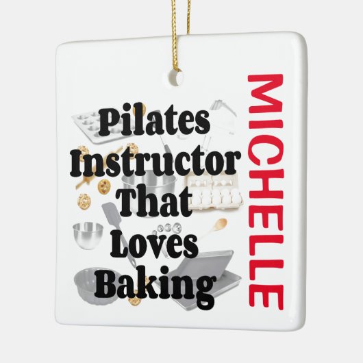 Pilates Instructor Lieben backen CUSTOM Keramikornament (Links)