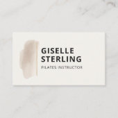Pilates Instructor Neutral Beige Watercolor Visitenkarte (Vorderseite)