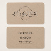 Pilates Instructor Pilates Business Card (Vorne & Hinten)