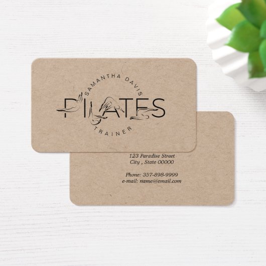 Pilates Instructor Pilates Business Card (Schreibtisch)