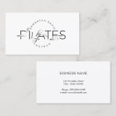 Pilates Instructor Pilates Business Card Visitenkarte (Vorne/Hinten)