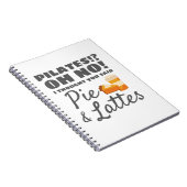 Pilates Instructor Pilates dachte, Kuchen Lattes Notizblock (Rechte Seite)