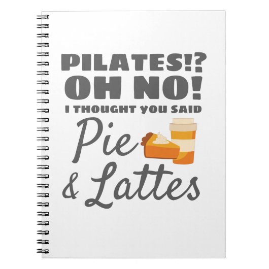 Pilates Instructor Pilates dachte, Kuchen Lattes Notizblock (Vorderseite)