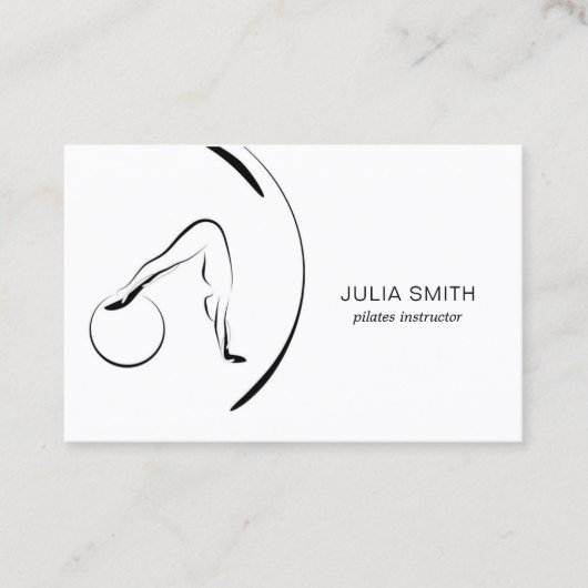 Pilates Instructor Pilates Pilates Posen mit Pilat Visitenkarte (Vorderseite)