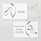 Pilates Instructor Pilates Pilates Posen mit Pilat Visitenkarte (Vorne/Hinten)