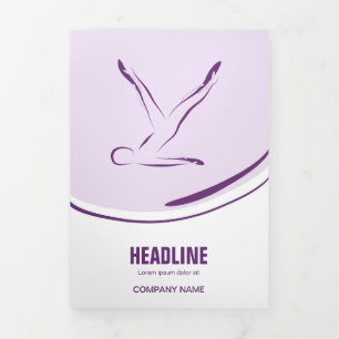 Pilates Instructor Pilates Pose Abstrakt Pilates P Dreifach Gefaltete Karte