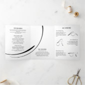 Pilates Instructor Pilates Pose Abstrakt Pilates P Dreifach Gefaltete Karte (Innenseite)