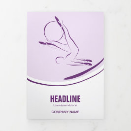 Pilates Instructor Pilates Pose Abstrakt Pilates P Dreifach Gefaltete Karte