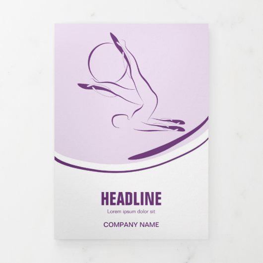 Pilates Instructor Pilates Pose Abstrakt Pilates P Dreifach Gefaltete Karte (Cover)