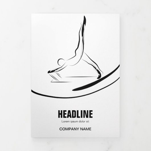 Pilates Instructor Pilates Pose Abstrakt Pilates P Dreifach Gefaltete Karte (Cover)