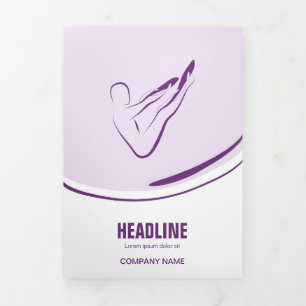 Pilates Instructor Pilates Pose Abstrakt Pilates P Dreifach Gefaltete Karte