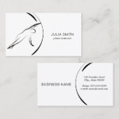 Pilates Instructor Pilates Pose Abstrakt Pilates P Visitenkarte (Vorne/Hinten)