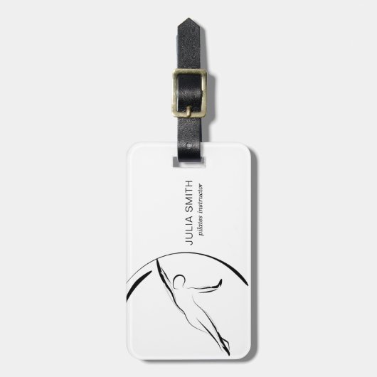 Pilates Instructor Pilates Pose Gepäckanhänger (Vorderseite vertikal)