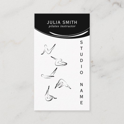 Pilates Instructor Pilates Posen Abstrakt Pilates Visitenkarte (Vorderseite)