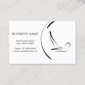 Pilates Instructor Pilates Posen zwei Seiten schwa Visitenkarte (Rückseite)