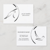 Pilates Instructor Pilates Posen zwei Seiten schwa Visitenkarte (Vorne/Hinten)