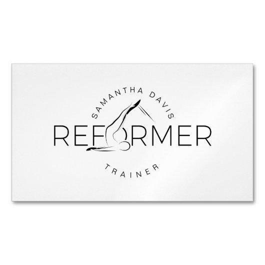 Pilates Instructor Pilates Reform Magnetische Visitenkarte (Vorderseite)