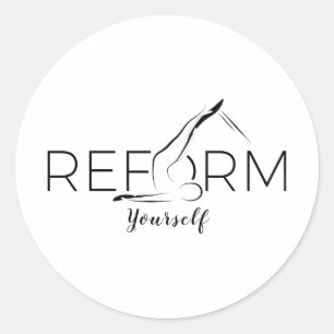 Pilates Instructor Pilates Reform Runder Aufkleber