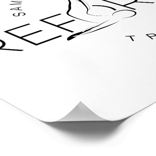 Pilates Instructor Pilates Reform Wort Poster (Ecke)