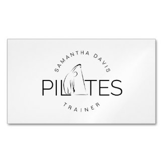 Pilates Instructor Pilates Trainer Business Card Magnetische Visitenkarte