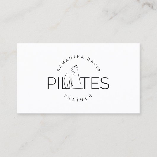 Pilates Instructor Pilates Trainer Visitenkarte (Vorderseite)