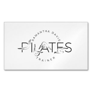 Pilates Instructor Pilates word Magnetische Visitenkarte