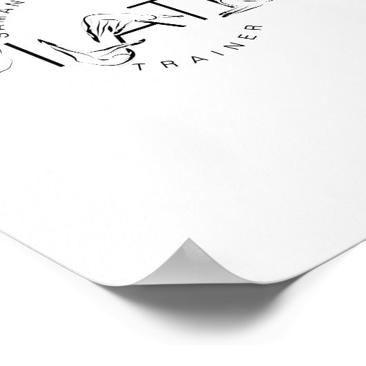 Pilates Instructor Pilates word Poster (Ecke)