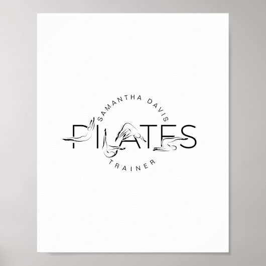 Pilates Instructor Pilates word Poster (Vorne)