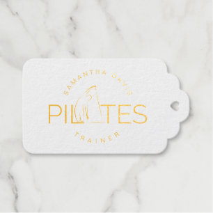Pilates Instructor swakatee Pose Foil Favor Tags Geschenkanhänger