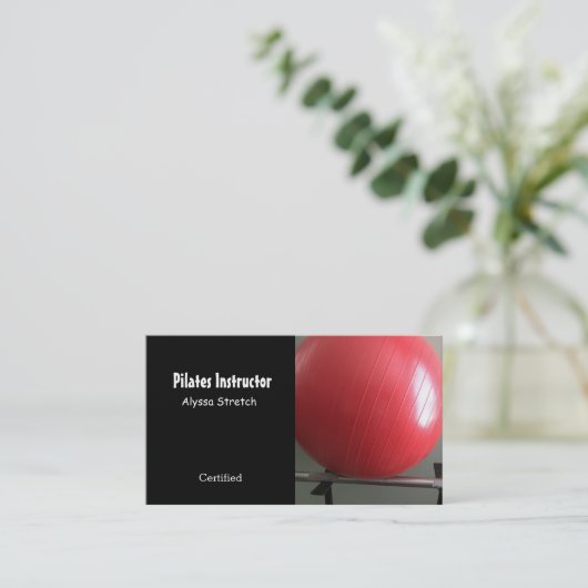Pilates Instructor Visitenkarte (Stehend Vorderseite)