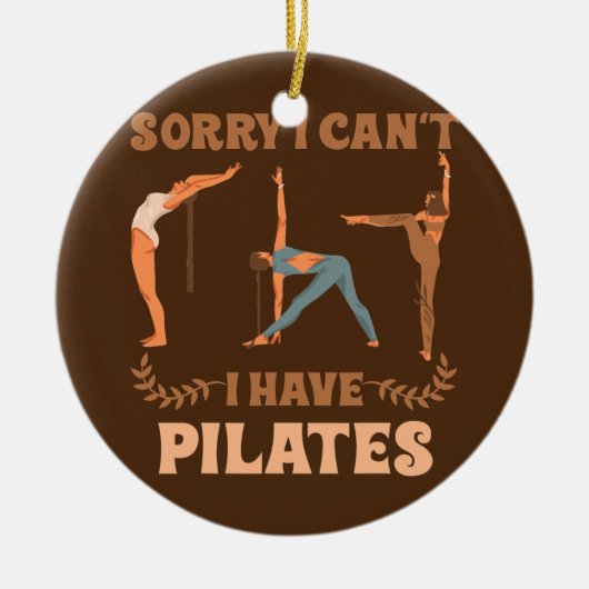 Pilates Instructor Women Sports Funny Pilates Keramik Ornament (Vorne)