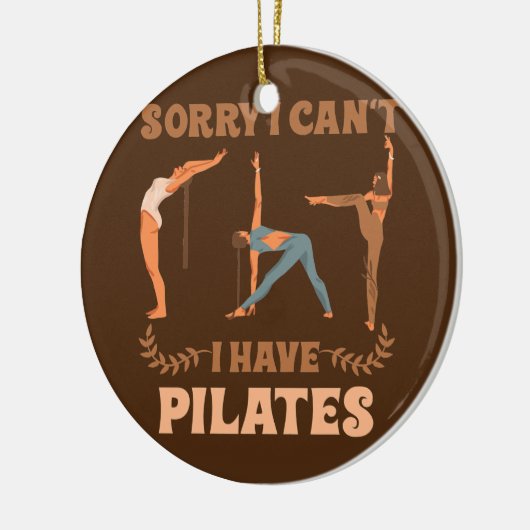 Pilates Instructor Women Sports Funny Pilates Keramik Ornament (Links)