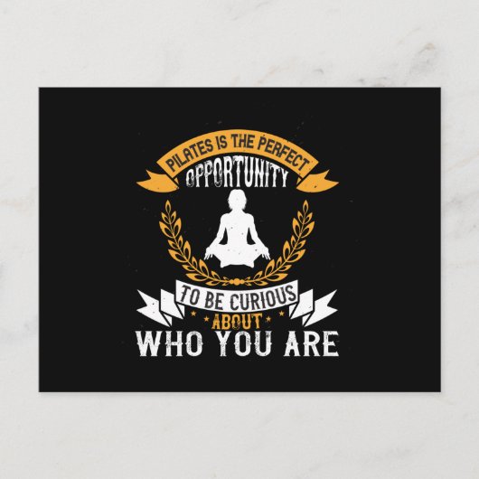 Pilates ist die perfekte Gelegenheit, sich selbst Postkarte (Vorderseite)
