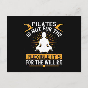 Pilates ist nicht für die Flexiblen Postkarte