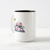 Pilates Joghurt Zweifarbige Tasse (Vorderseite Links)
