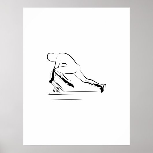 Pilates - Knieband auf dem Reformer Poster (Vorne)