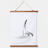 Pilates Kontrolle Balance Pose - Reformer Wandteppich Mit Holzrahmen (Vorderseite)