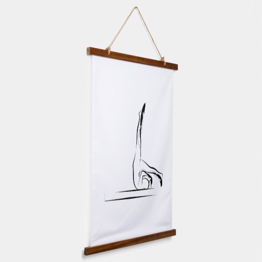 Pilates Kontrolle Balance Pose - Reformer Wandteppich Mit Holzrahmen (Gewinkelt)