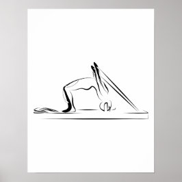 Pilates - Kopfstand auf dem Reformer-Plakat Poster