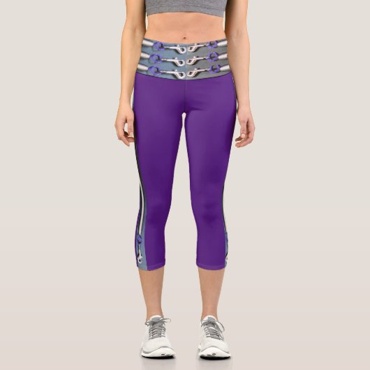 Pilates Leder Springs wird High Waisted Capris (Vorderseite)